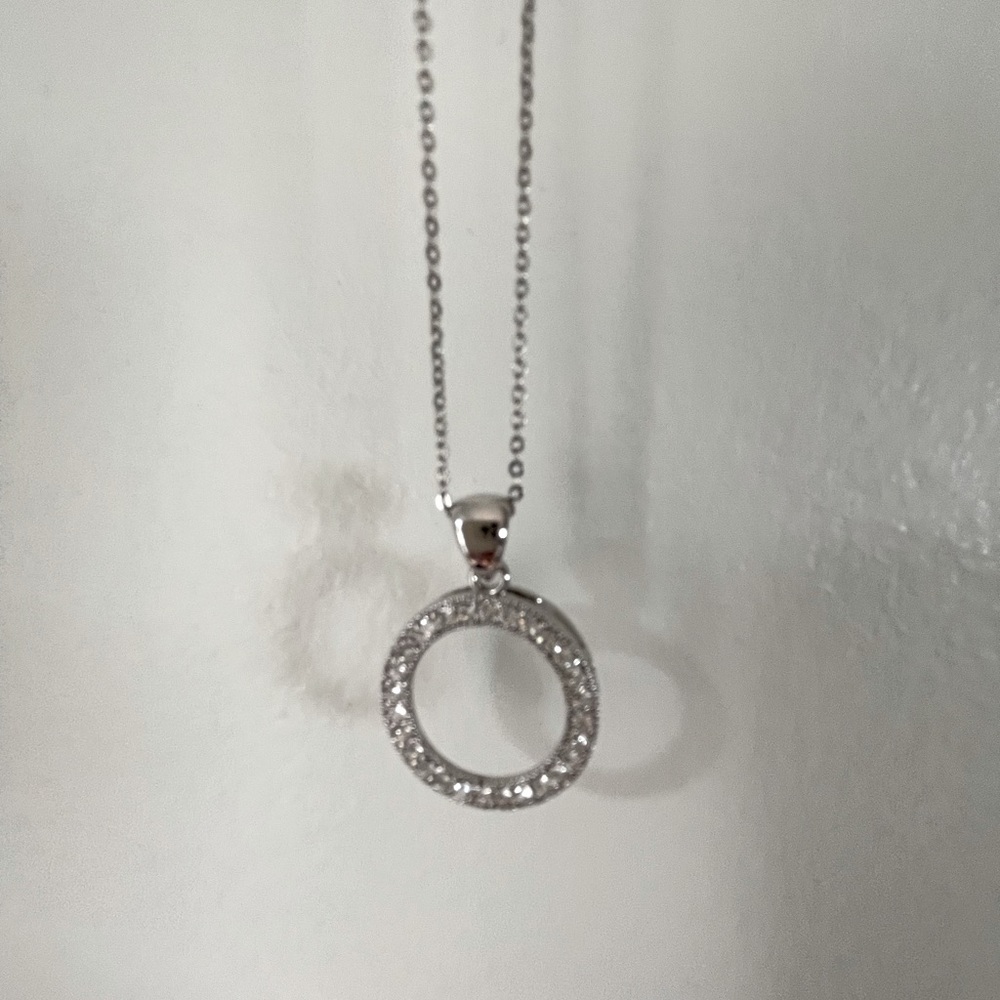 Silver CZ necklace